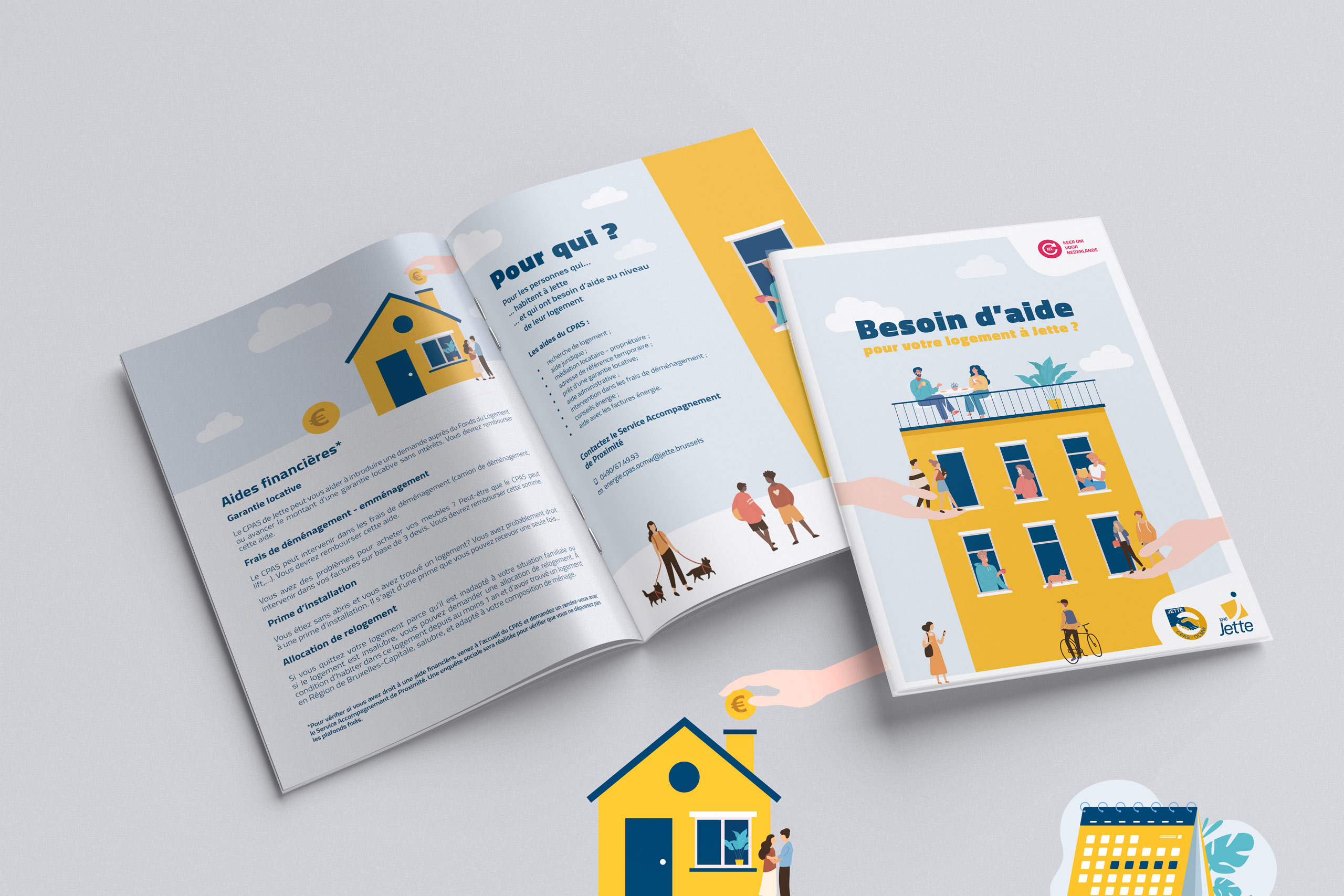CPAS de jette - Aide au logement - Graphisme - Supports de communication - Brochure - decortik