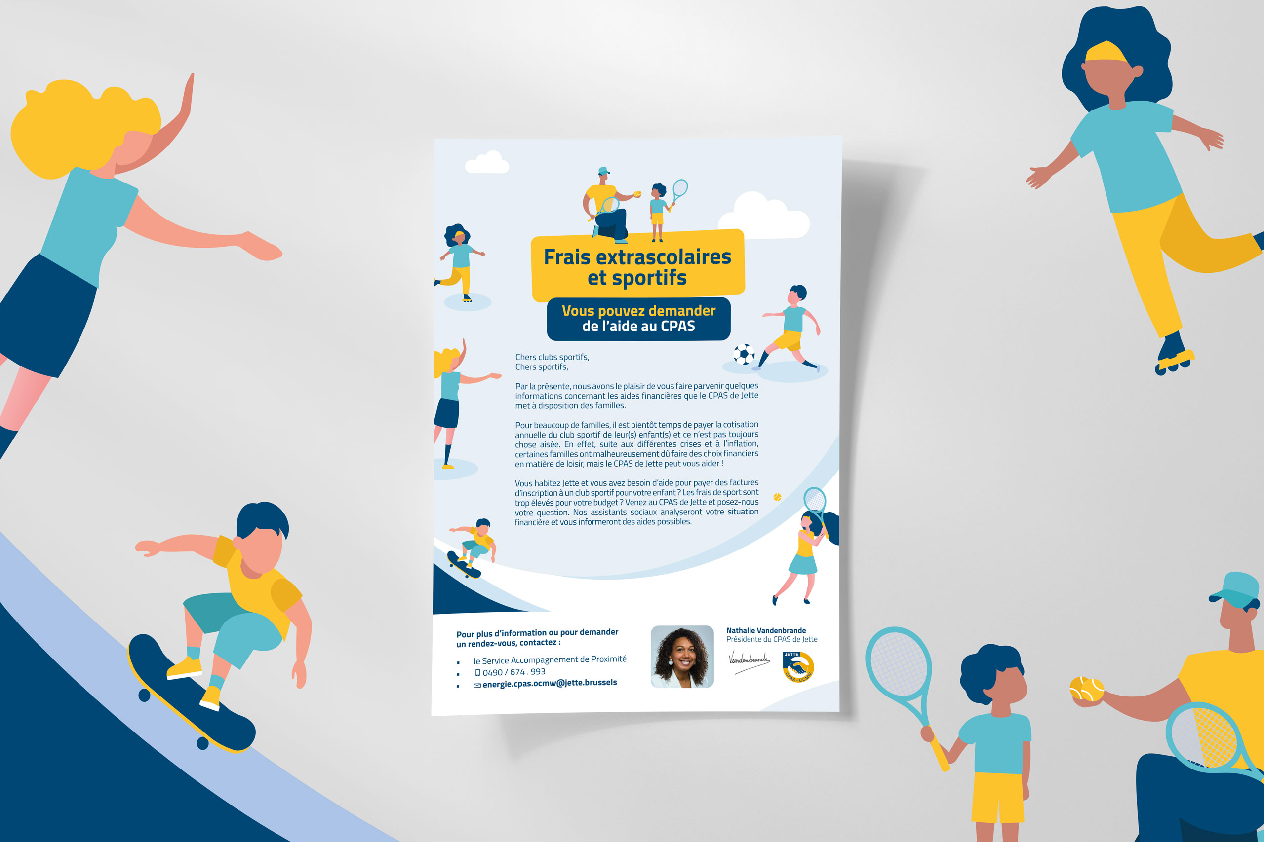 CPAS de jette - Flyer-Sports - Supports de communication - Graphisme - Decortik