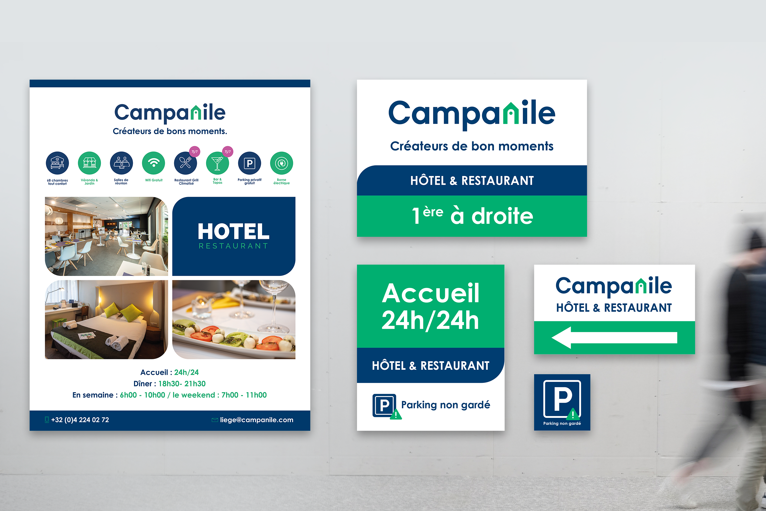 Campanile - Panneau - Signalétique - Supports de communication - Graphisme - Décortik