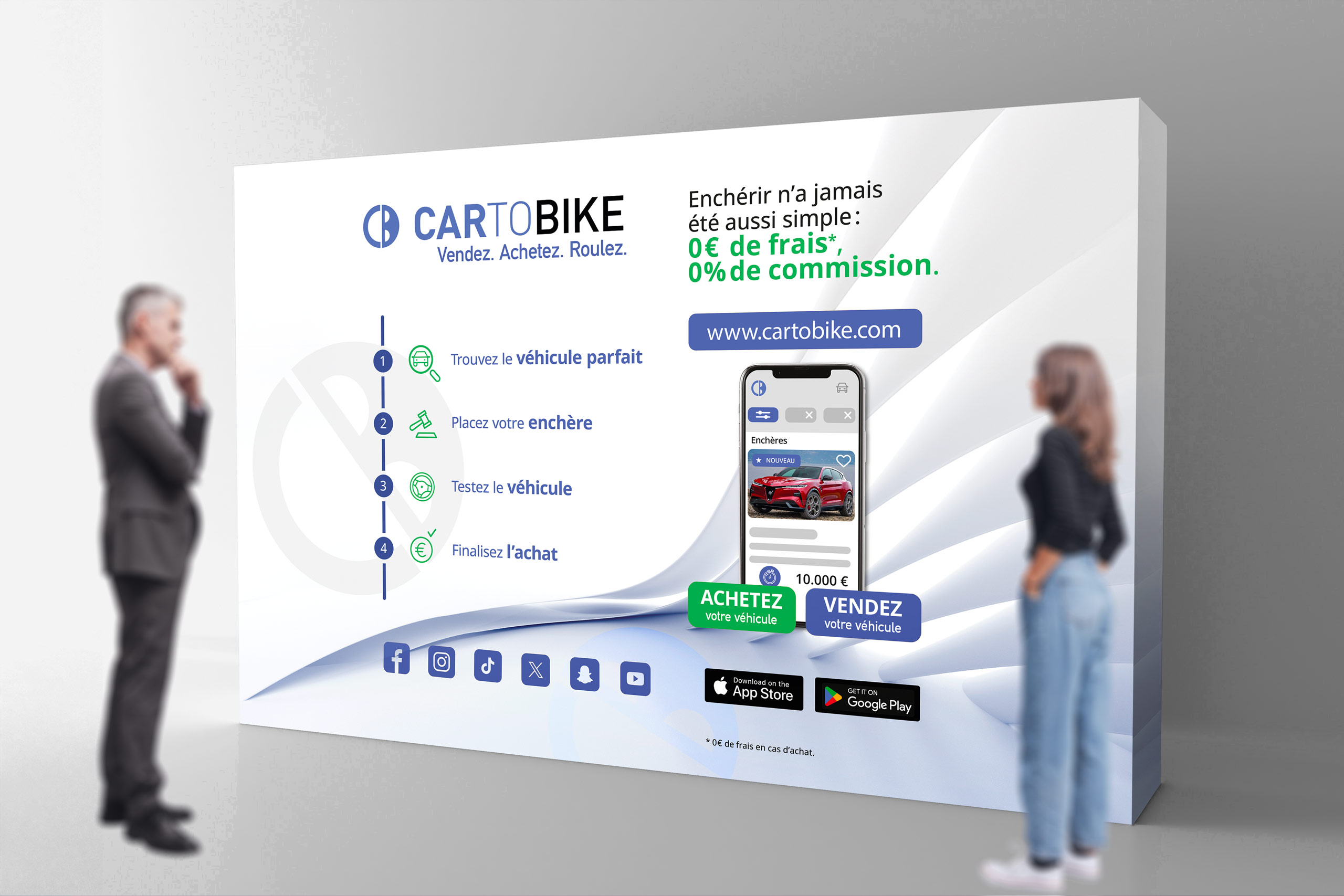 Cartobike - Bâche - Graphisme - Accompagnement - Consulting - Coaching - Graphisme - Décortik