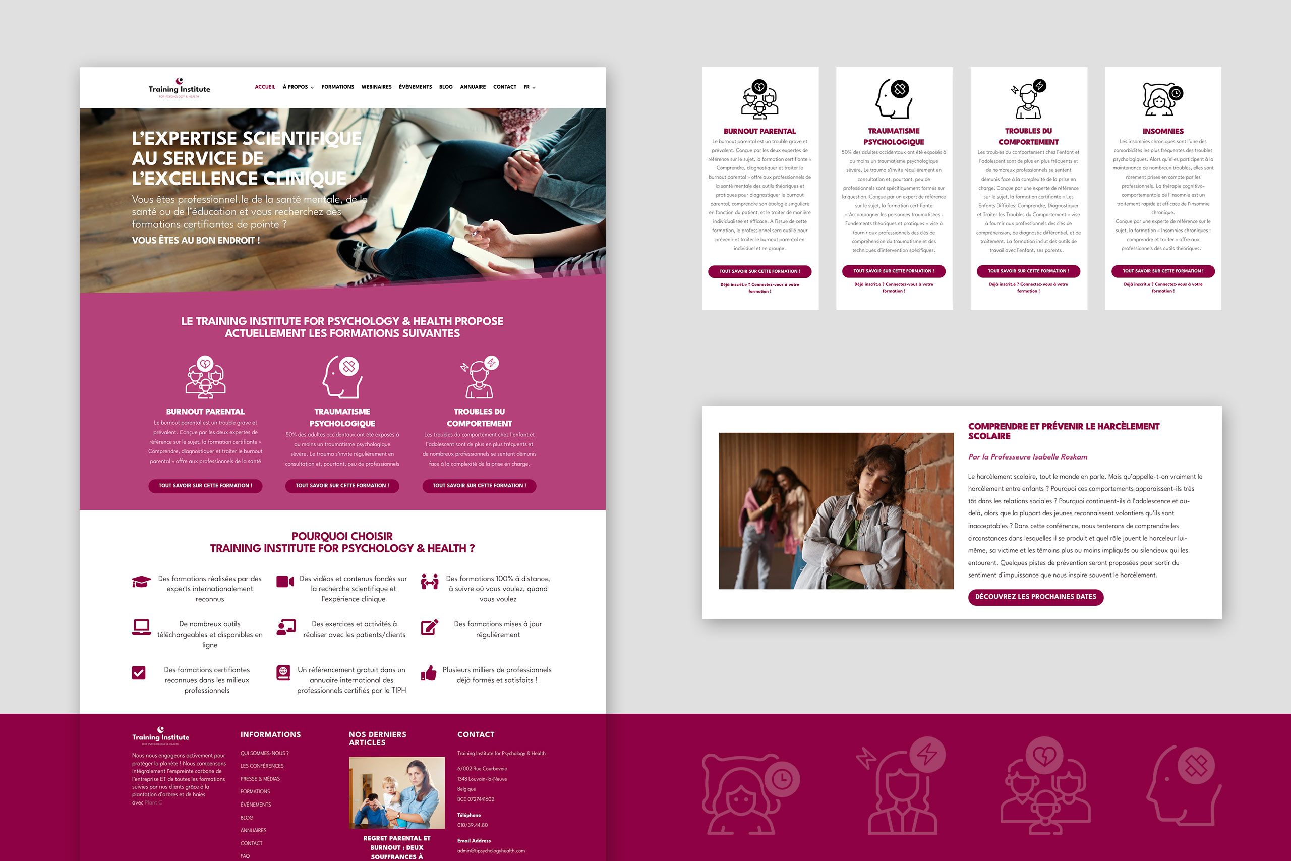 Training Institute for Parental Burnout - site - graphisme - decortik
