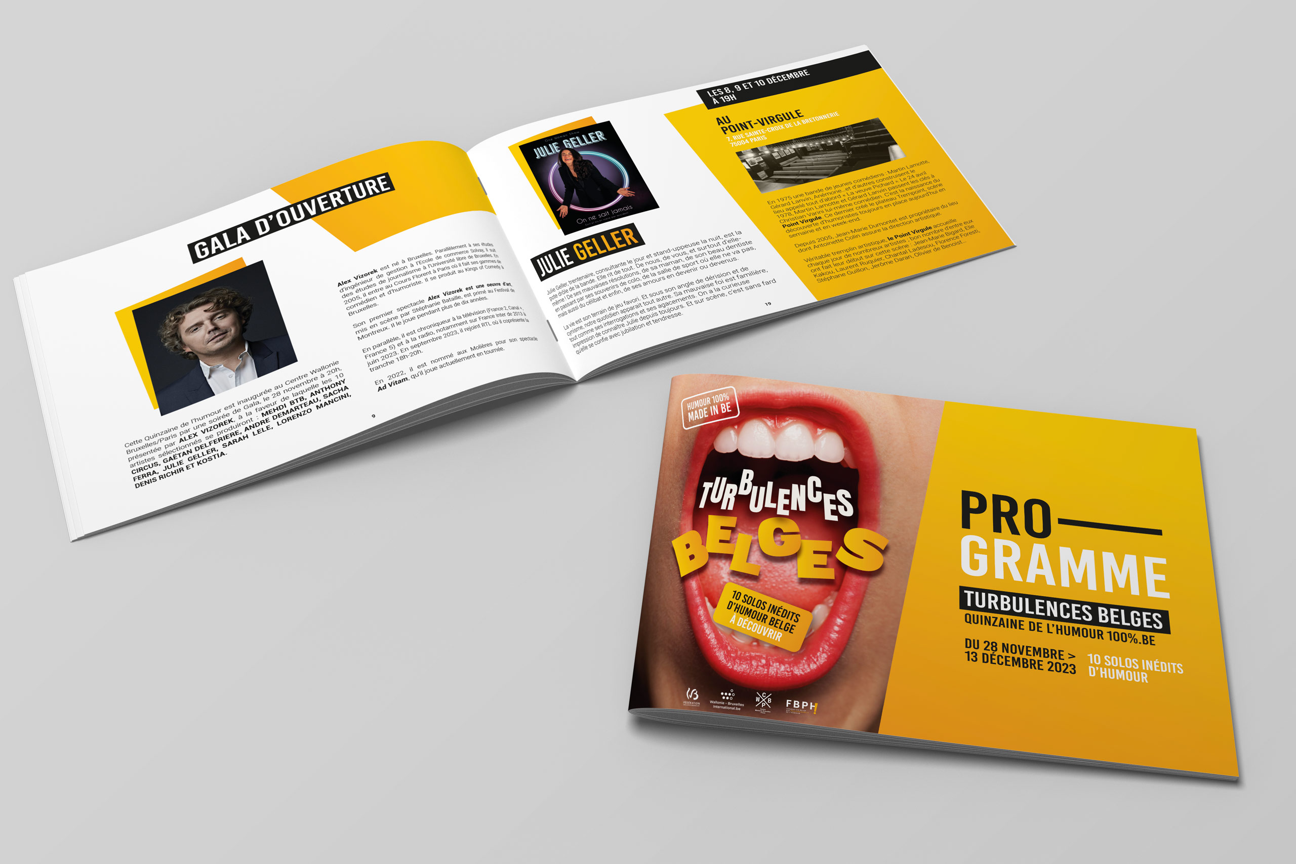 Turbulences belges - graphisme - brochure - Décortik